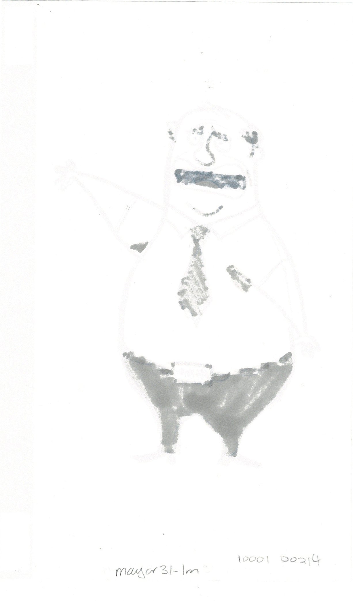 Cloudy with a Chance of Meatballs Production Character Drawing Mayor 2009