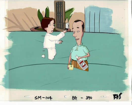 David Spade Production Cel and Drawing and OBG Background from Sammy Production TV Cartoon SNL Alum 2000 BB-40