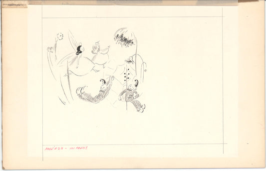 Illustration Book Page Original Drawing by Lowenheim c1978 Samuel Lowe H039