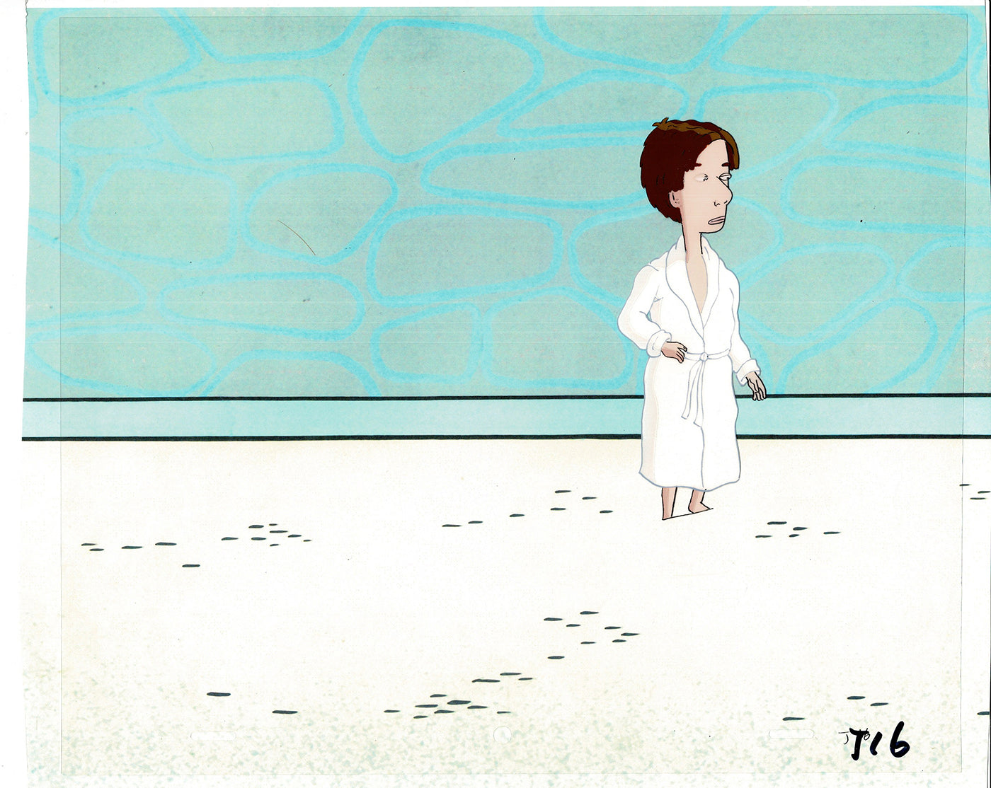 David Spade Production Cel and Drawing from Sammy Production TV Cartoon SNL Alum 2000 C-40