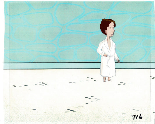 David Spade Production Cel and Drawing from Sammy Production TV Cartoon SNL Alum 2000 C-40
