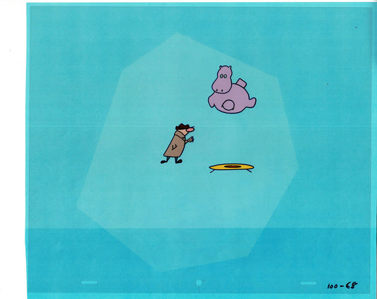 Sesame Street Cel and Drawing Detective The Heavyweight Production Cartoon Ivanick 1989 D-40