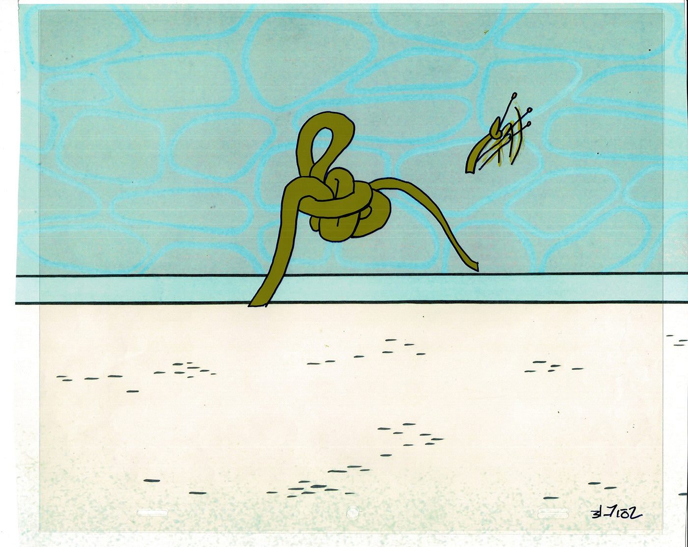 Sesame Street Cel and Drawing Detective Snake Production Cartoon The Coil Case Ivanick 1989 A-41