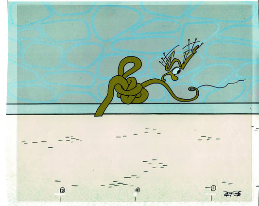 Sesame Street Cel and Drawing Detective Snake Production Cartoon The Coil Case Ivanick 1989 A-42