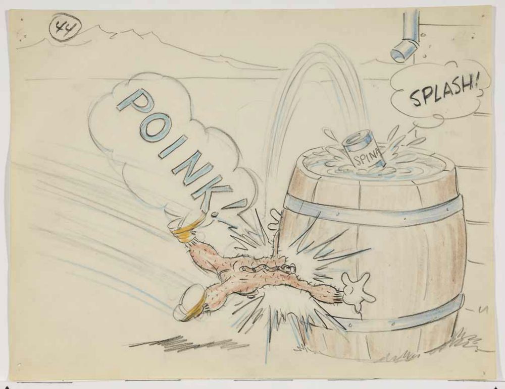 Popeye 1952 Original Animation Production Storyboard from Famous Studios 44