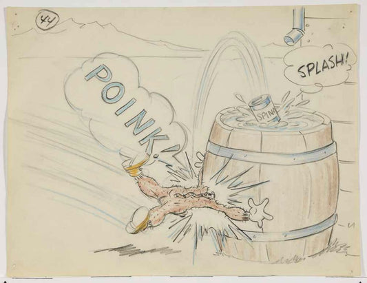 Popeye 1952 Original Animation Production Storyboard from Famous Studios 44