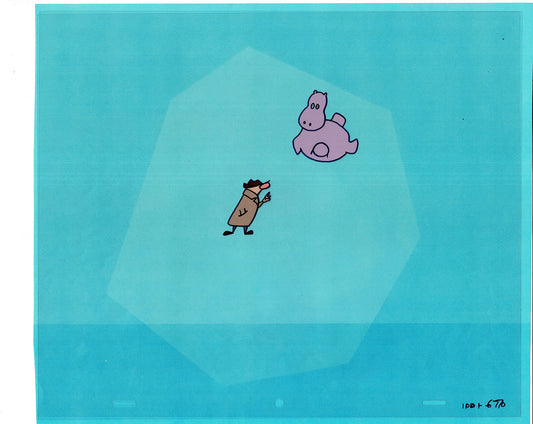 Sesame Street Cel and Drawing Detective The Heavyweight Production Cartoon Ivanick 1989 D-44