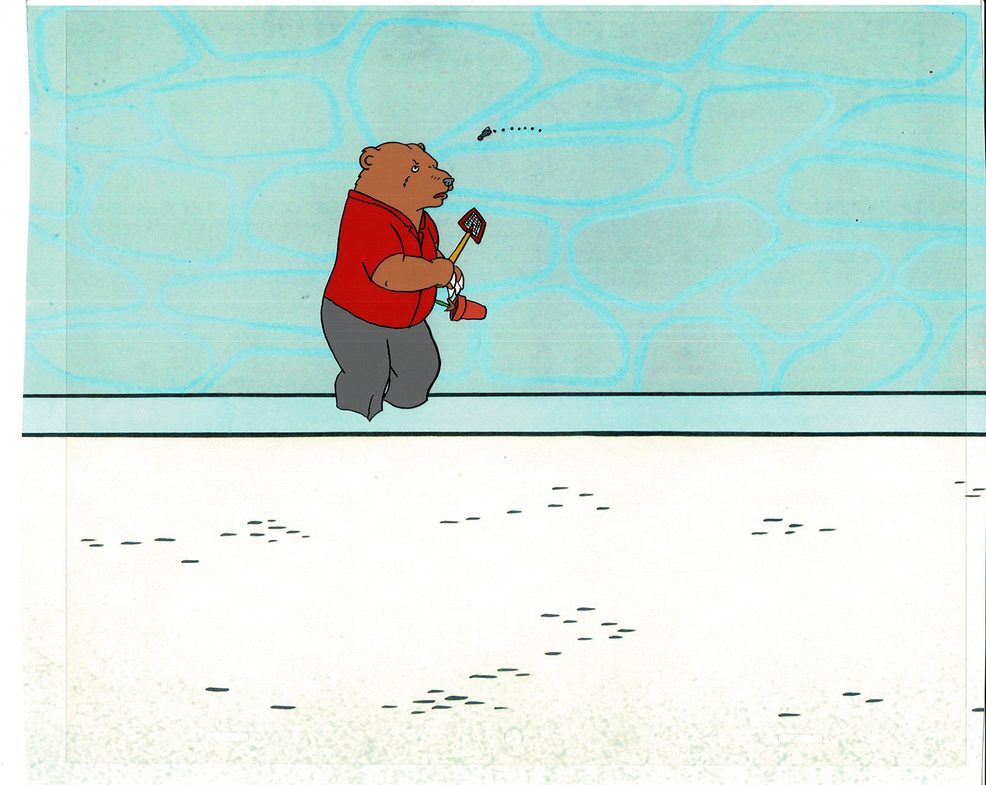 Bear and the Fly Cel and Drawing Production Animation Book by Paula Winter Cartoon by Daniel Ivanick 1985 B-45