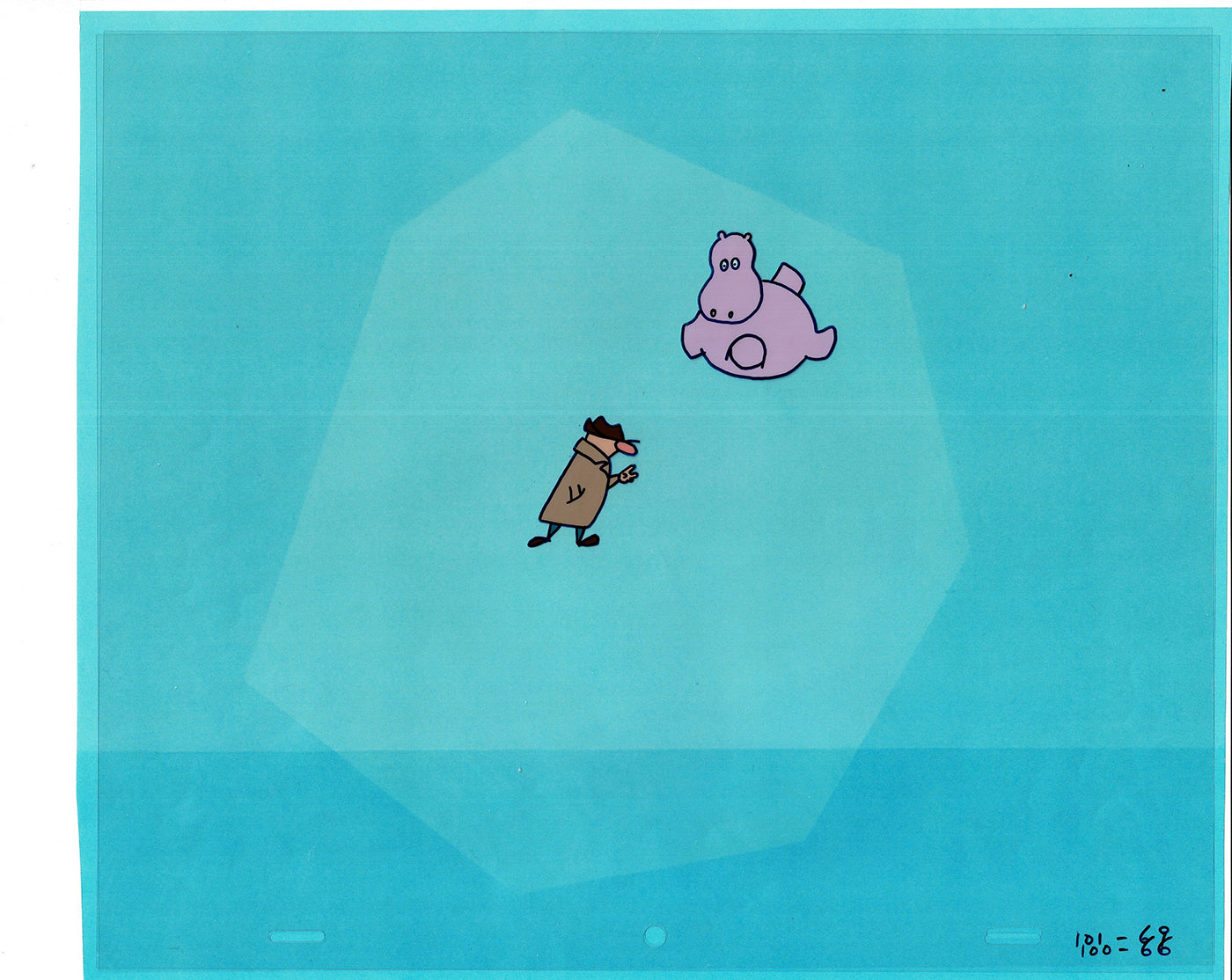 Sesame Street Cel and Drawing Detective The Heavyweight Production Cartoon Ivanick 1989 D-45