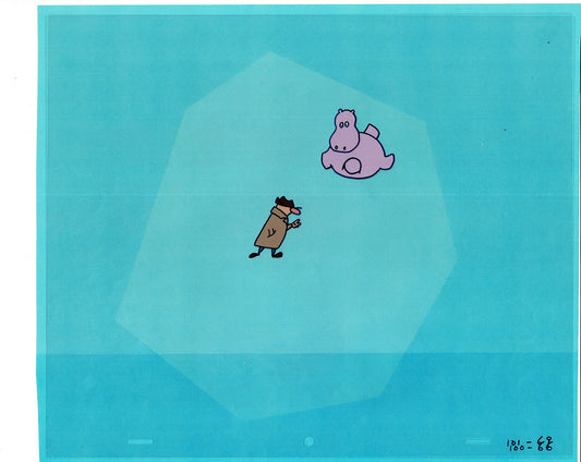 Sesame Street Cel and Drawing Detective The Heavyweight Production Cartoon Ivanick 1989 D-45