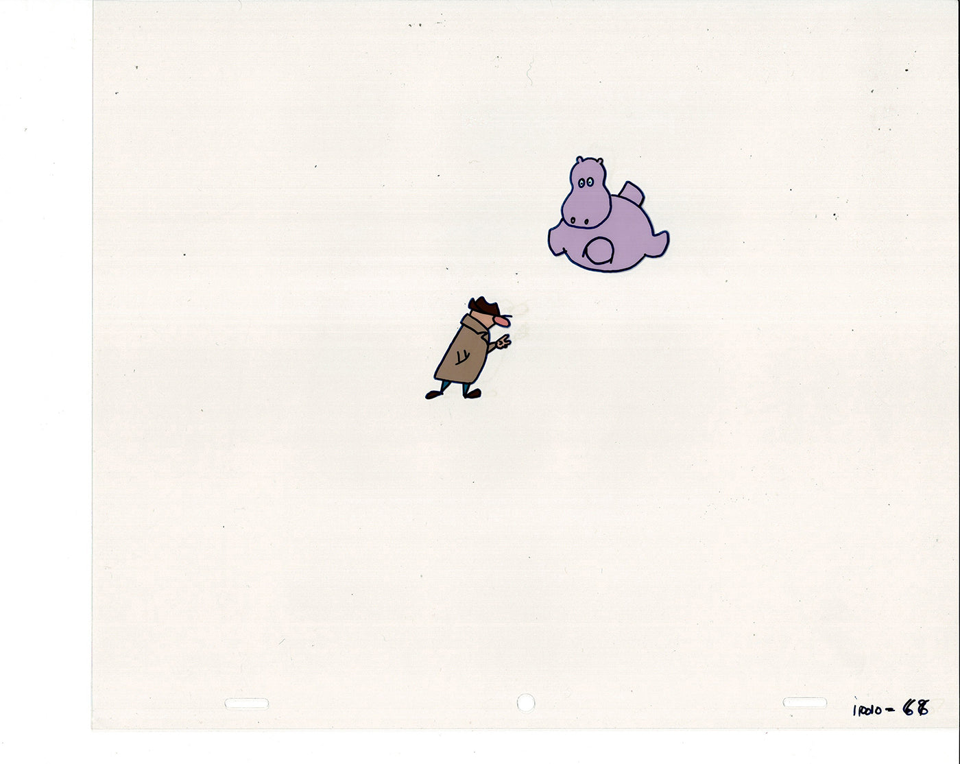 Sesame Street Cel and Drawing Detective The Heavyweight Production Cartoon Ivanick 1989 D-45