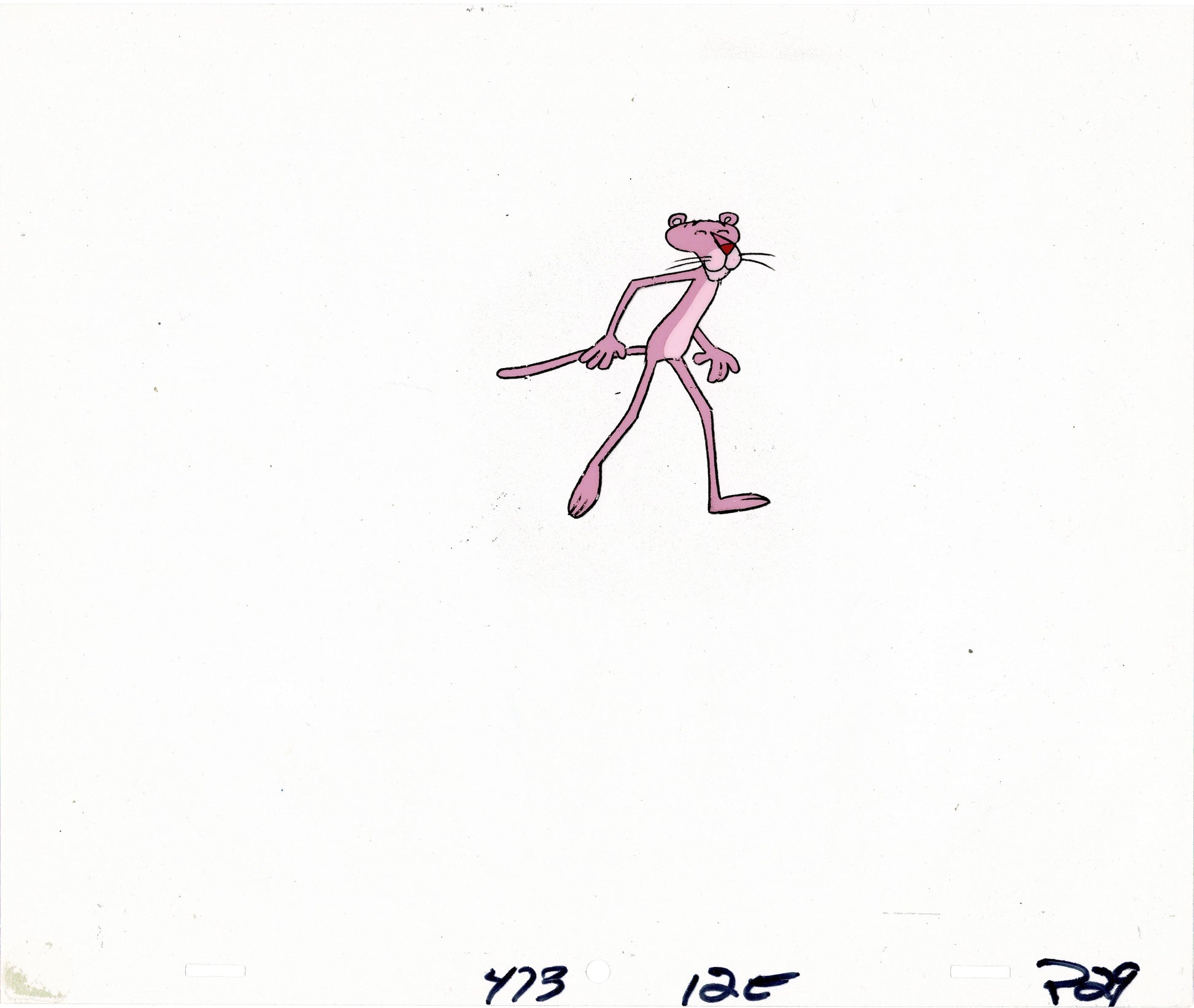 PINK PANTHER - Original Cel + Original Animation Production Drawing of the  frame