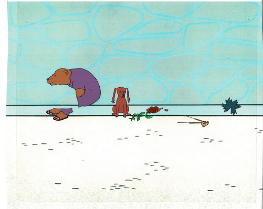 Bear and the Fly Cel and Drawing Production Animation Book by Paula Winter Cartoon by Daniel Ivanick 1985 B-47