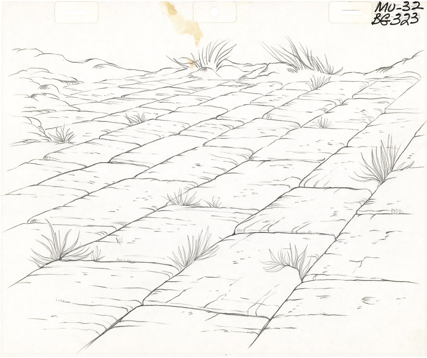 He-Man and the Masters of the Universe Animation Production Pencil Background Drawing For Cels Filmation 1980s A-04