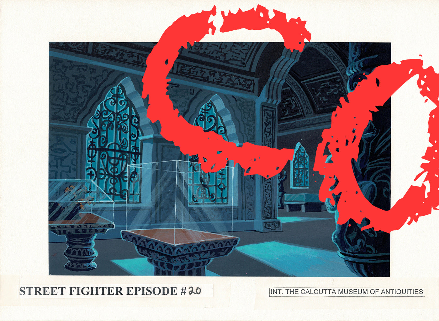 Street Fighter Hand Painted Background KEY Used to Make Cartoon Episode 1995-1997 Capcom A-4