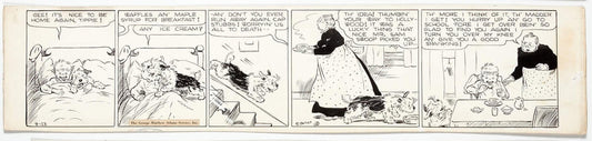 Cap Stubbs and Tippie Original Ink Daily Comic Strip Art Signed and Drawn by Edwina Dumm AM04