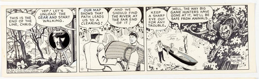 Sam Leff Davy Jones Orig Ink Daily Newspaper Comic Strip Art Signed 1966 CD04