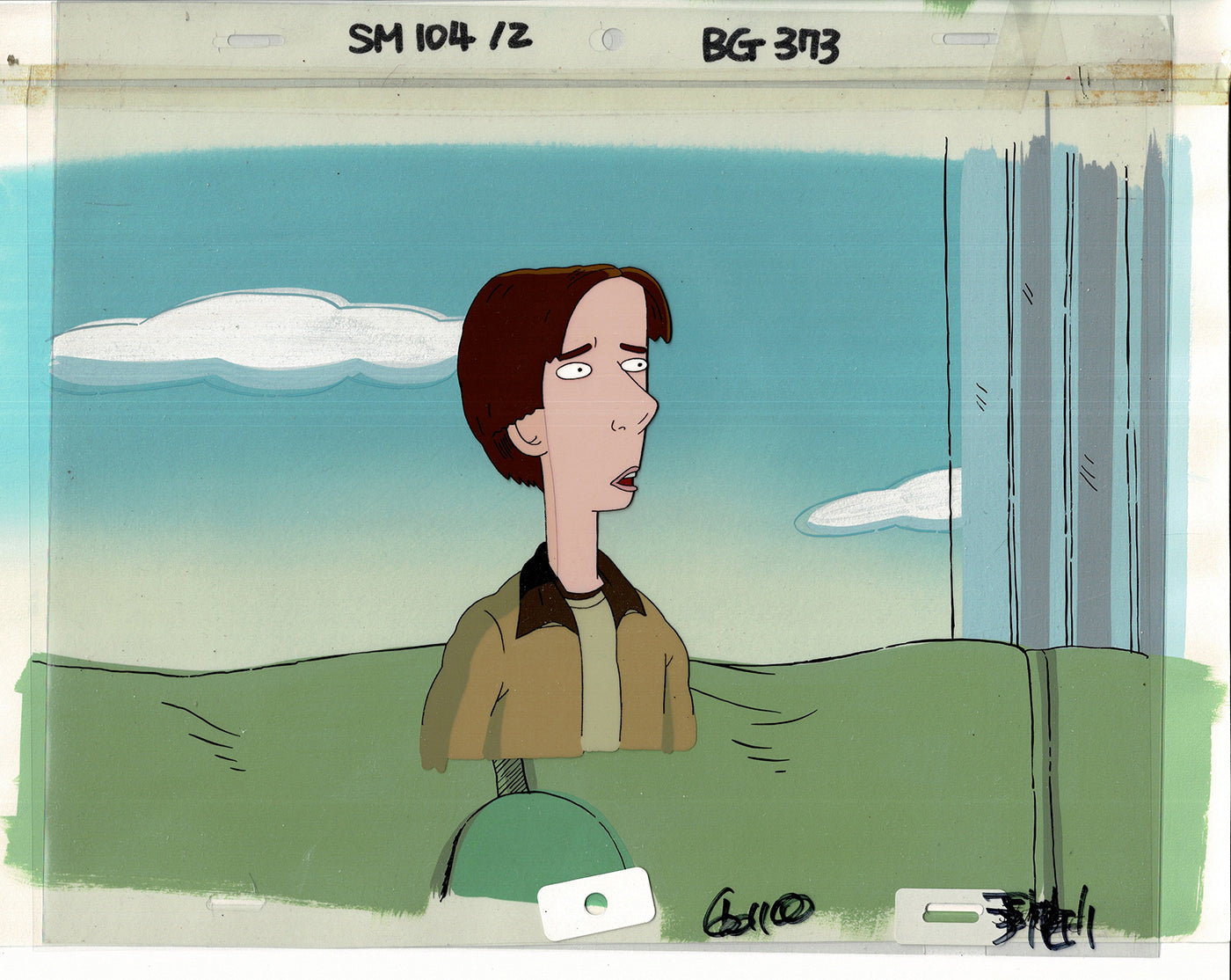David Spade Production Cel and Drawing and OBG Background from Sammy Production TV Cartoon SNL Alum 2000 BB-04
