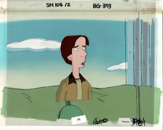 David Spade Production Cel and Drawing and OBG Background from Sammy Production TV Cartoon SNL Alum 2000 BB-04