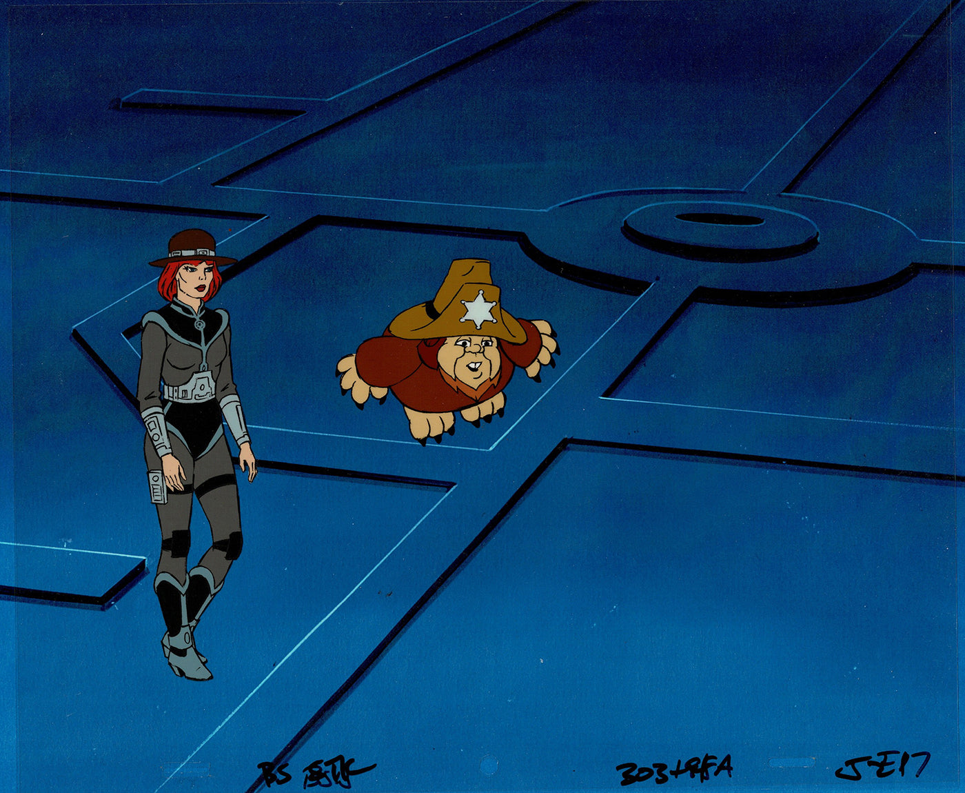 Bravestarr Animation Cartoon Production Cel n Draw Filmation 1987-8 J-04