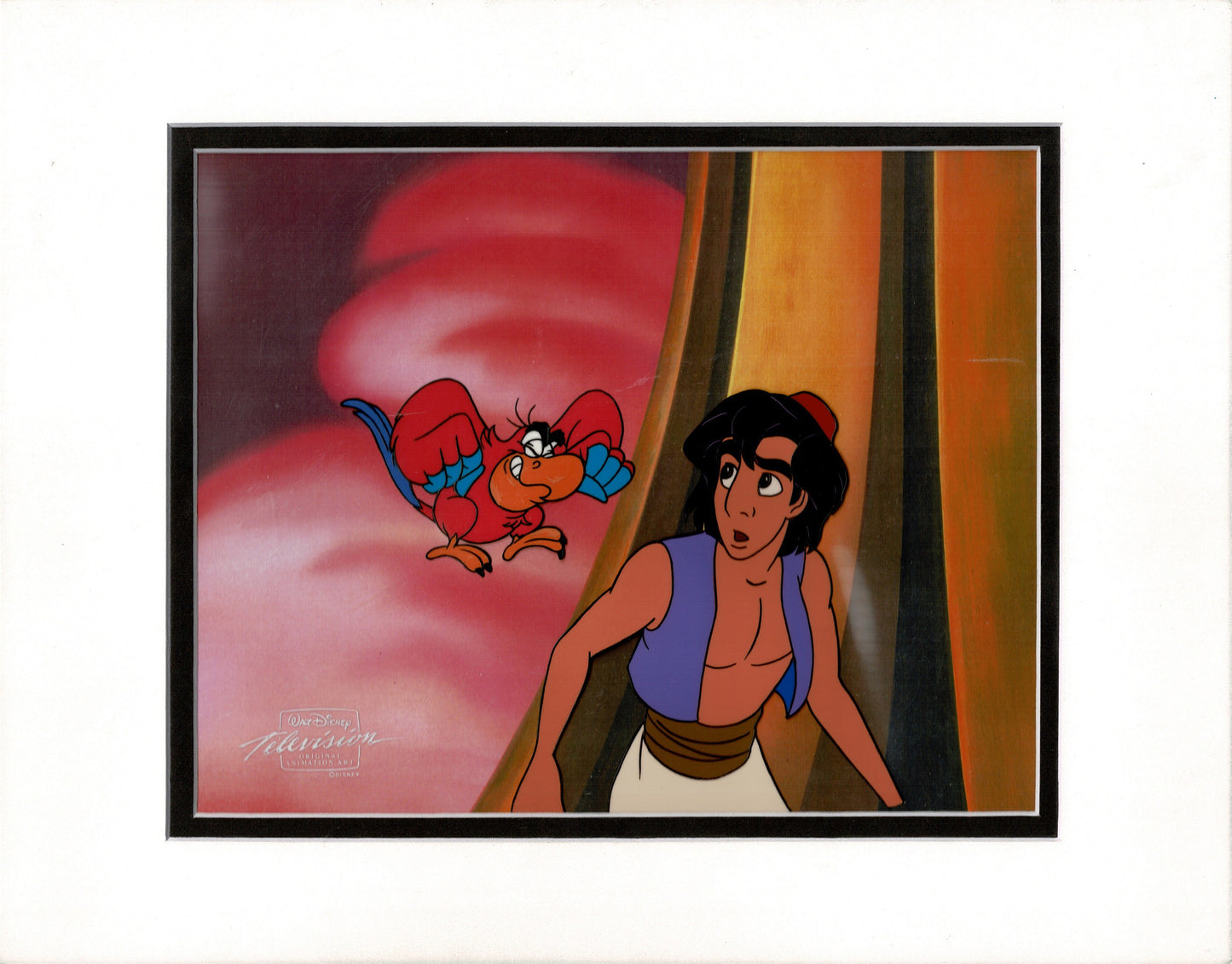Aladdin and Iago Walt Disney Production Art Animation Cel and Drawings from 1994 Return of Jafar 4 C-A