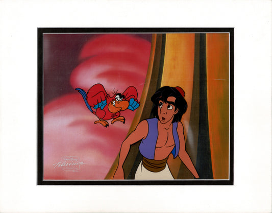 Aladdin and Iago Walt Disney Production Art Animation Cel and Drawings from 1994 Return of Jafar 4 C-A