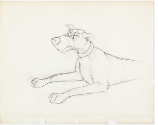 Fox and the Hound CHIEF Walt Disney Production Animation Cel Drawing 1981 4