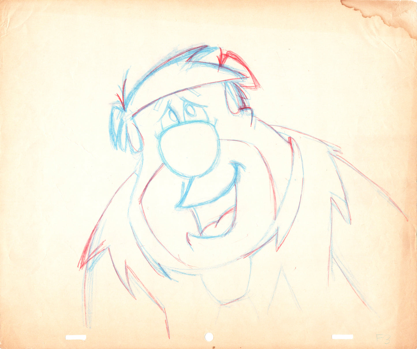 The Flintstones The Frankenstones Animation Art Cel Drawing from Hanna-Barbera 1980-1 B-4