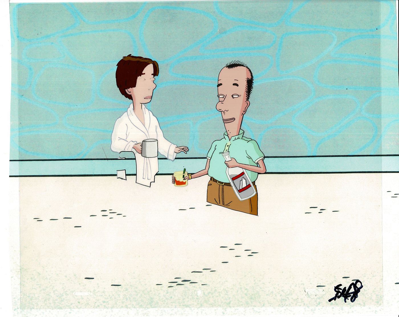 David Spade Production Cel and Drawing from Sammy Production TV Cartoon SNL Alum 2000 C-04