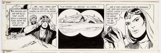 Terry and the Pirates Orig Ink Daily Comic Strip Art Wunder Signed 1971 T4