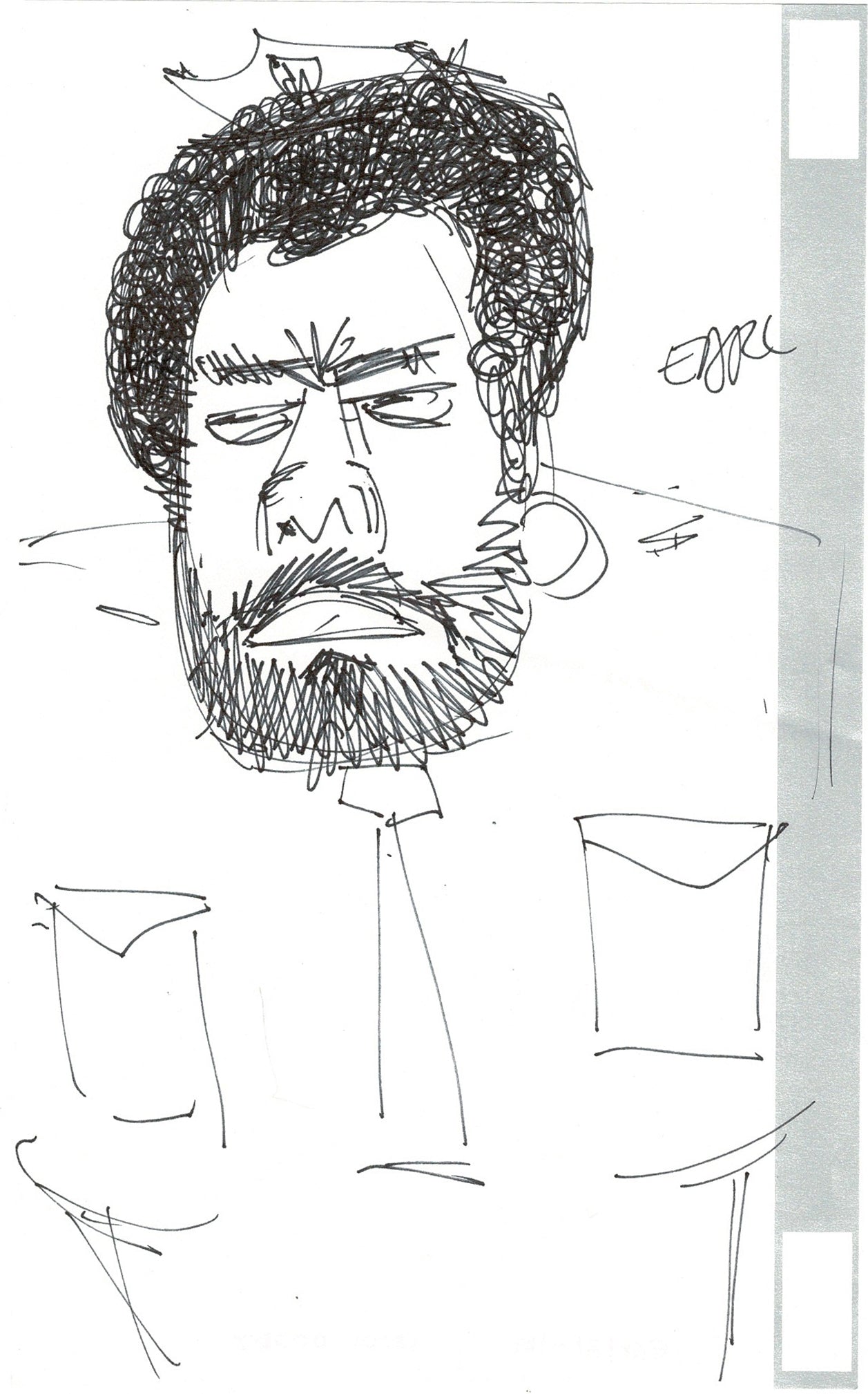 Cloudy with a Chance of Meatballs Production Character Drawing Earl 2009 4