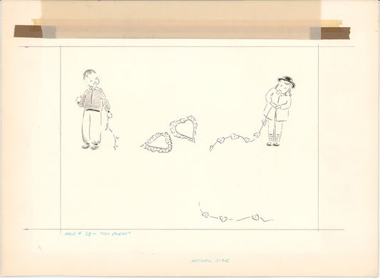 Illustration Book Page Original Drawing by Lowenheim c1978 Samuel Lowe T049