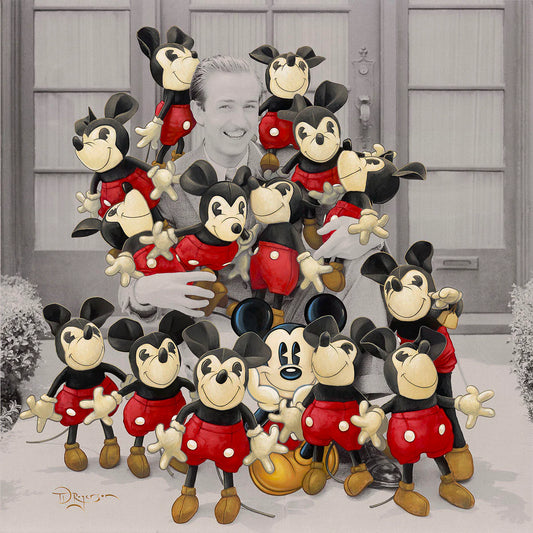 Mickey Mouse Walt Disney Fine Art Tim Rogerson Signed Limited Edition of 95 Print on Canvas Hidden Mickey