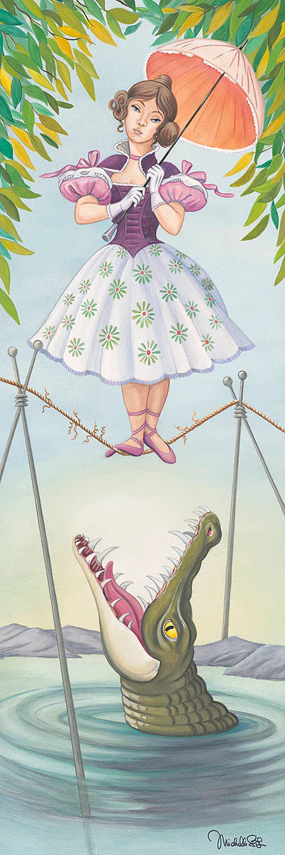 Haunted Mansion Walt Disney Fine Art Michelle St. Laurent Signed Limited Edition of 25 Print on Canvas - The Tightrope Walker - PREMIERE ED
