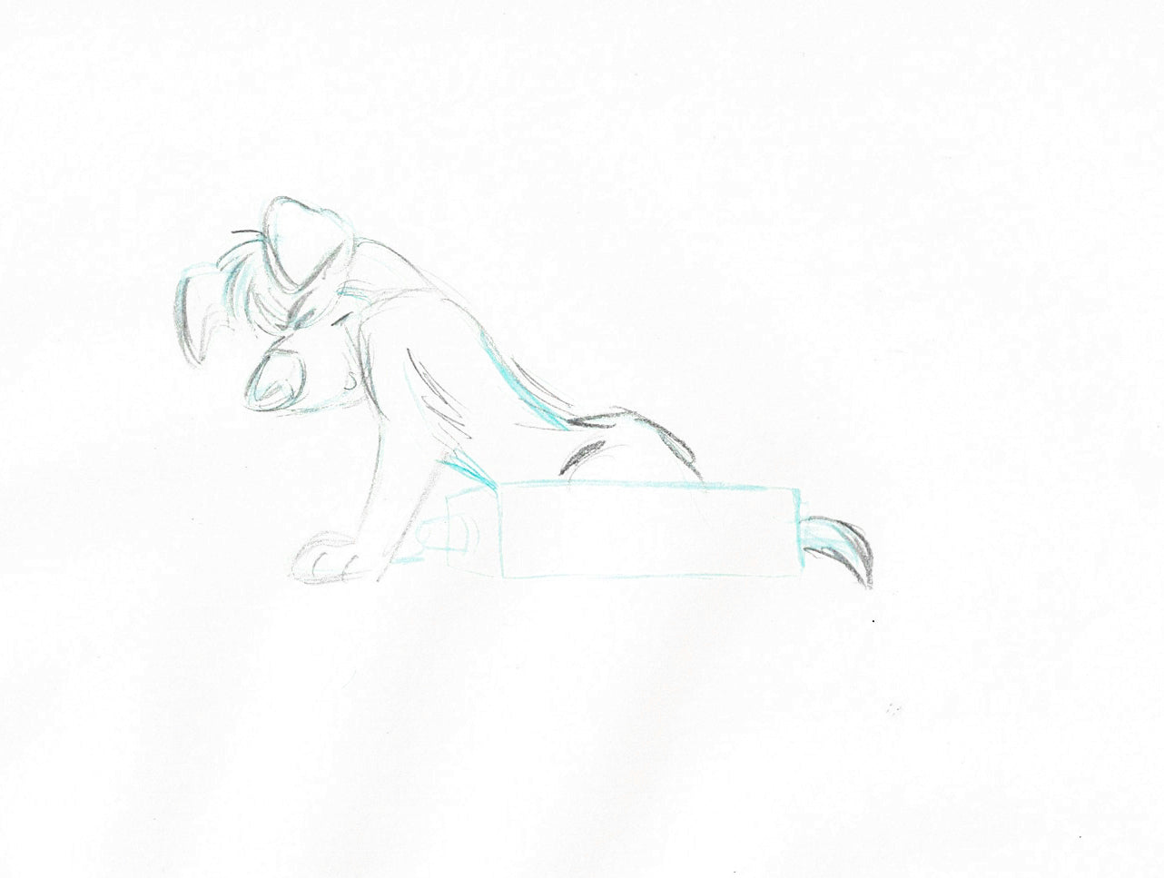 Oliver & Company 1988 DODGER Walt Disney Original Production Animation Drawing A53