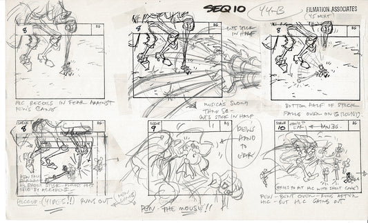 Treasure Island Storyboard Art Cartoon 2 Pages Stevenson Filmation WB 1973 A-53