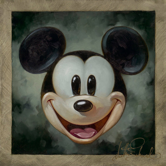 Mickey Mouse Walt Disney Fine Art Heather Edwards Signed Limited Edition of 295 Print on Canvas Mickey Chiarosuro