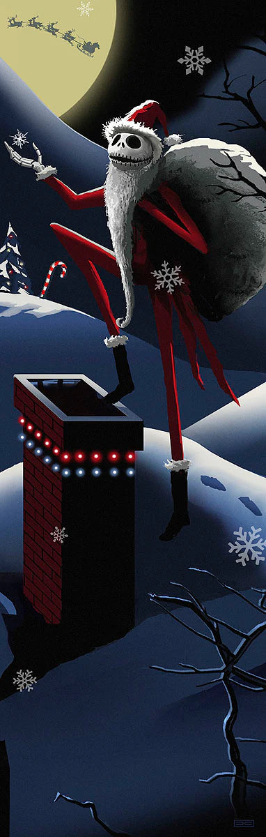 Nightmare Before Christmas Jack Skellington Walt Disney Fine Art JC Richard Signed Limited Edition of 195 Canvas Print "Gifts For All"