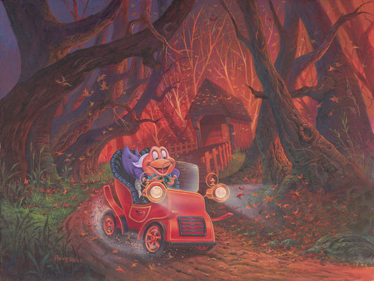 Walt Disney Fine Art Michael Humphries Signed Limited Edition of 50 Print on Canvas Mr. Toad's Joy Ride