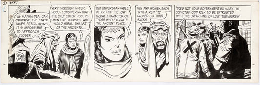 Terry and the Pirates Orig Ink Daily Comic Strip Art Wunder Signed 1971 T5