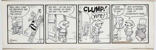 Sir Bagby Rick Hackney and Bill Hackney Original Ink Daily Comic Strip Art Signed BB05
