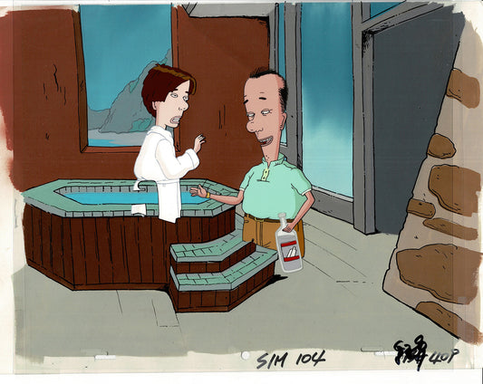 David Spade Production Cel and Drawing and OBG Background from Sammy Production TV Cartoon SNL Alum 2000 BB-05