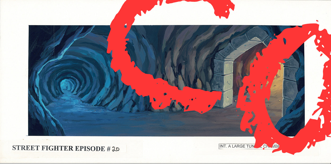 Street Fighter Hand Painted Background KEY Used to Make Cartoon Episode 1995-1997 Capcom A-5