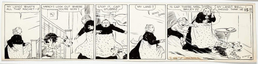Cap Stubbs and Tippie Original Ink Daily Comic Strip Art Signed and Drawn by Edwina Dumm AM05