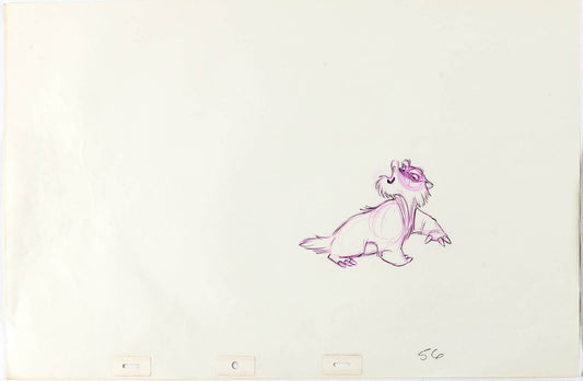 Fox and the Hound Mr Digger 2 Disney Production Animation Cel Drawings 1981 5-6