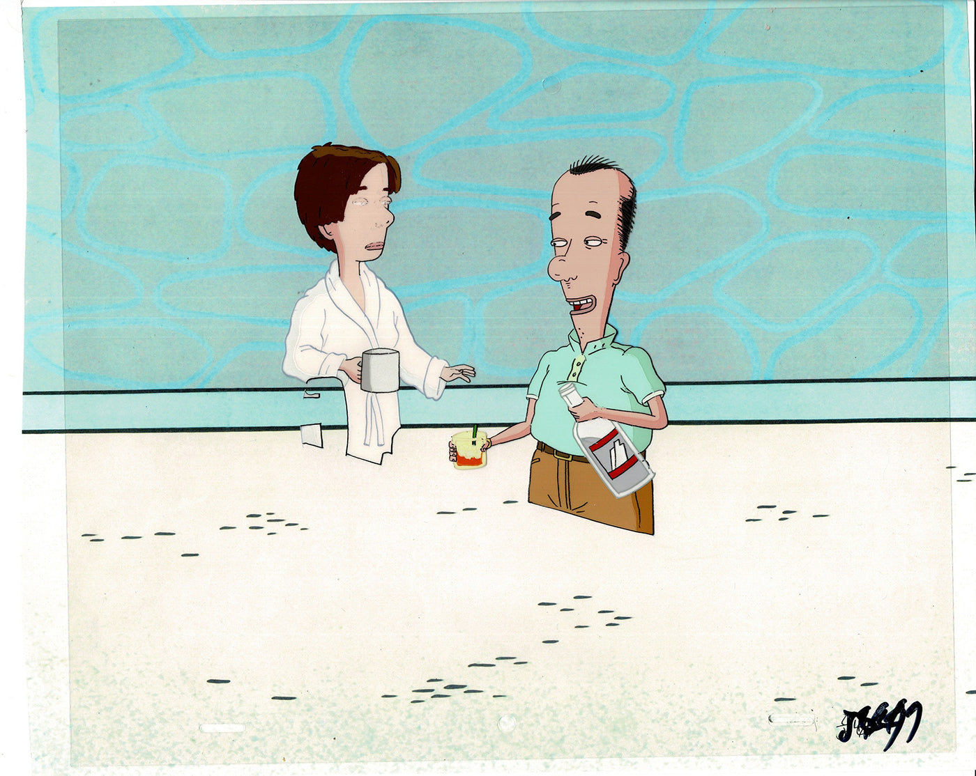 David Spade Production Cel and Drawing from Sammy Production TV Cartoon SNL Alum 2000 C-05