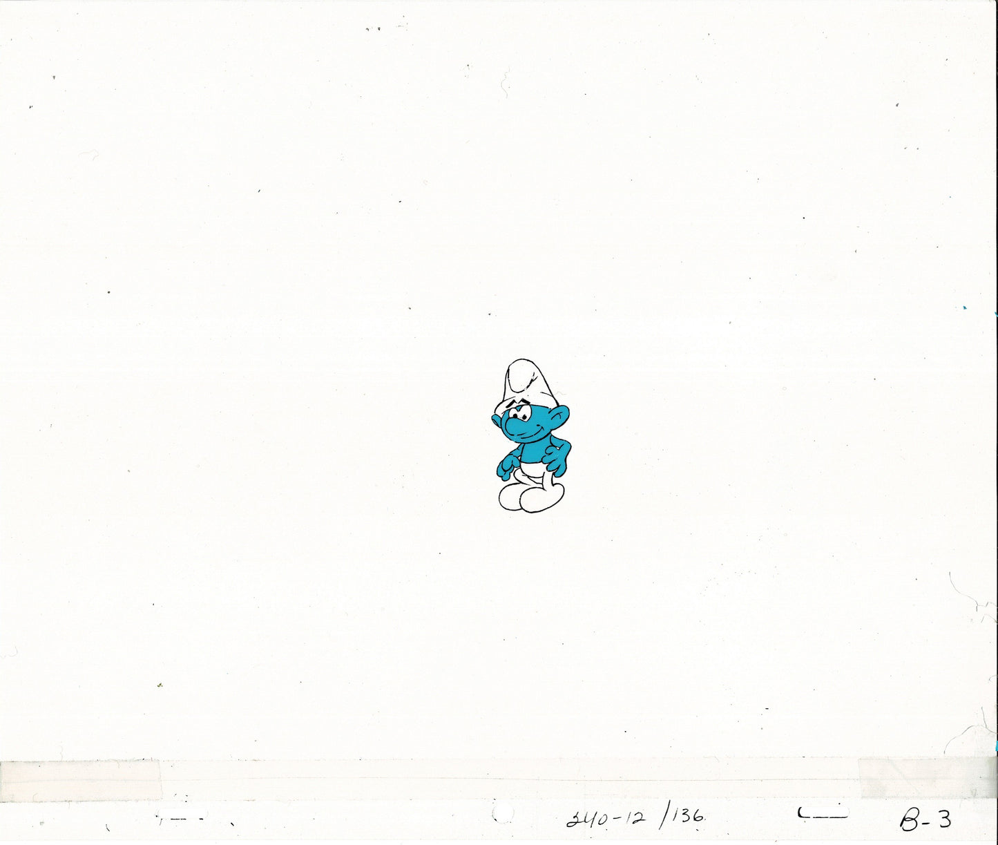Smurfs Smurf Original Production Animation Cel Hanna Barbera 1980s m5