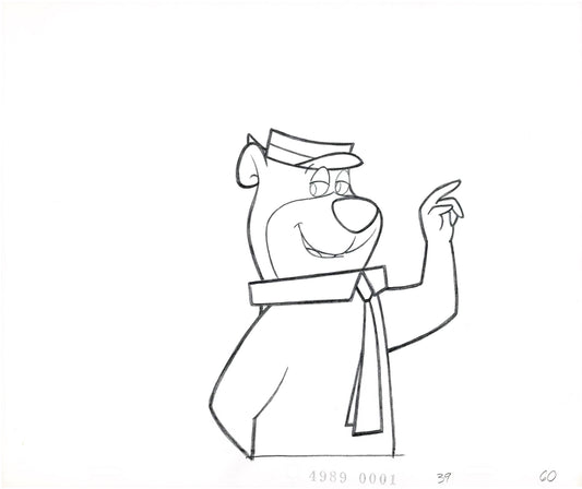 Yogi Bear Animation Production Cel Cartoon Drawing Hanna Barbera 1980's 60
