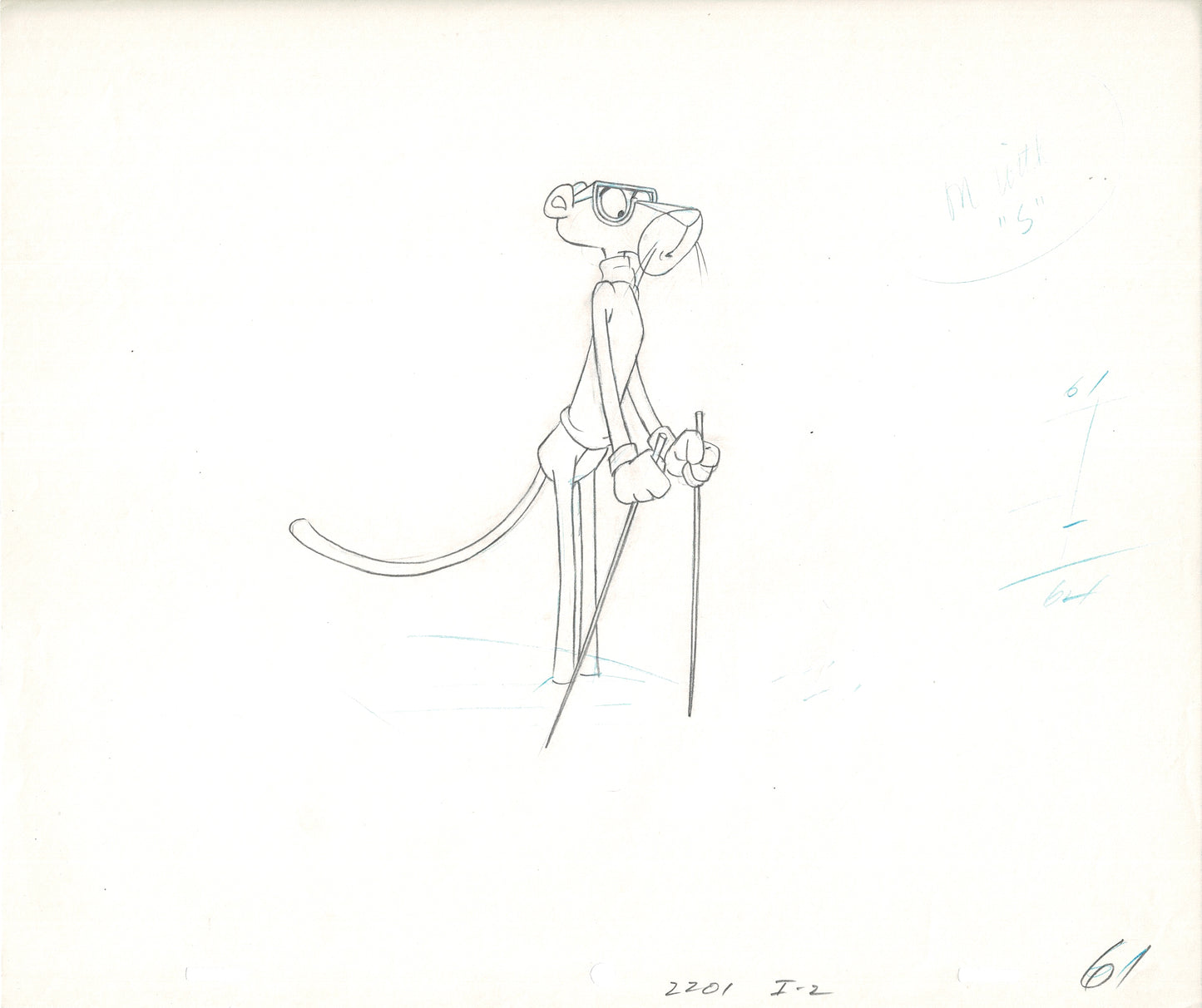 Pink Panther Olym-Pinks Production Cel Drawing 1980 DePatie Freleng 61