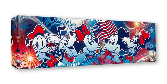 Mickey Mouse Walt Disney Fine Art by ARCY Limited Edition of 1500 TOC Treasures on Canvas Print "Stars, Stripes and Timeless Friends"